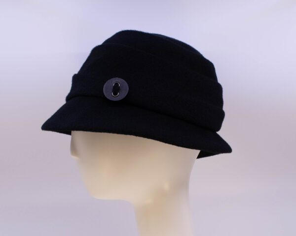 Mohair: Freda - Black (Side View)