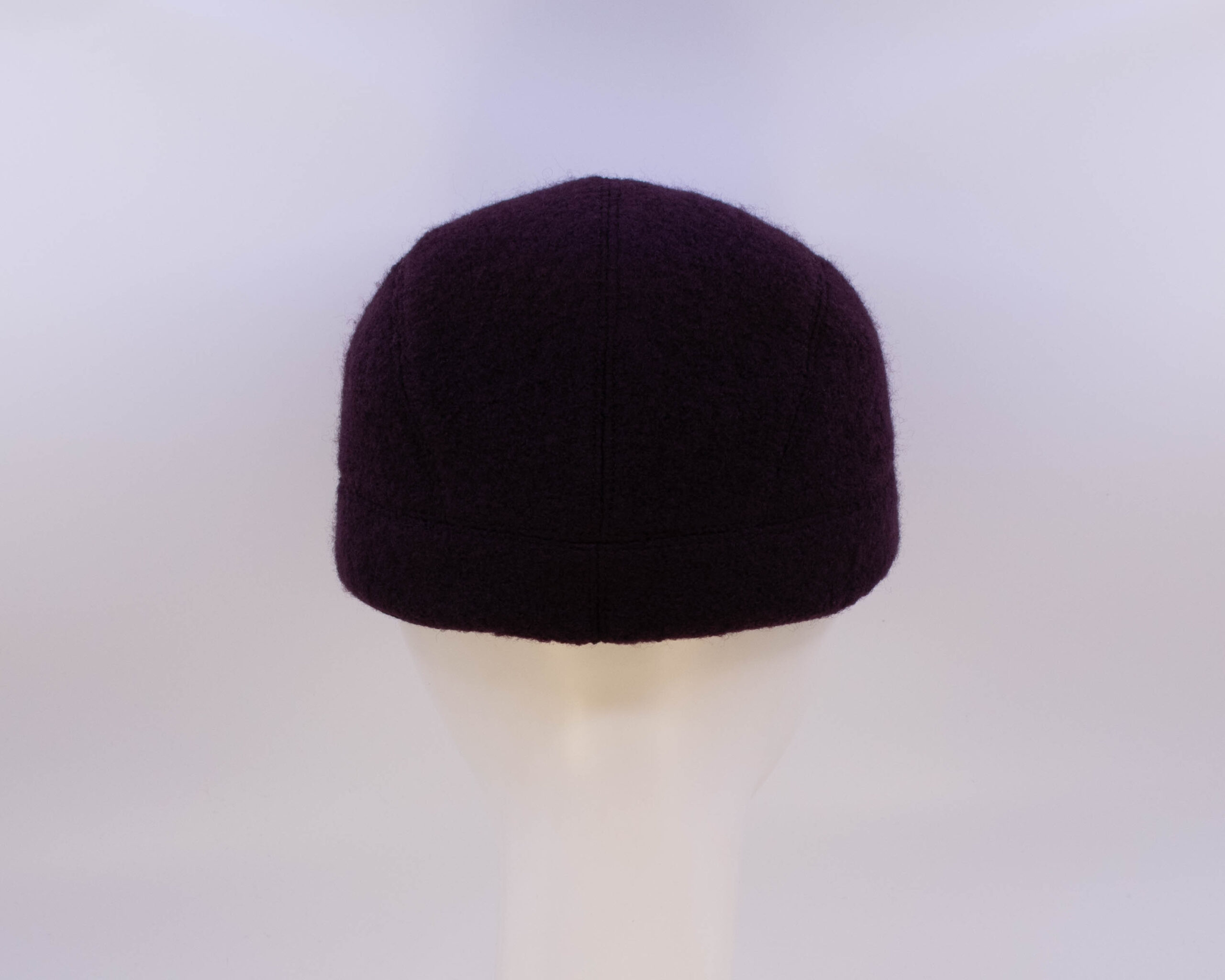 Boiled Wool: Casey - Aubergine (Back View)