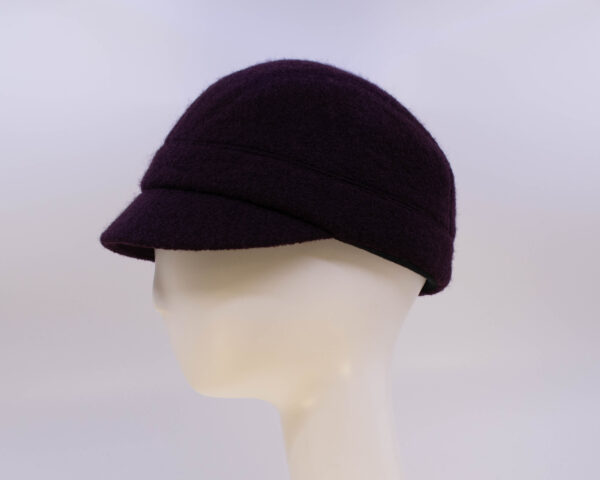 Boiled Wool: Casey - Aubergine (Side View)