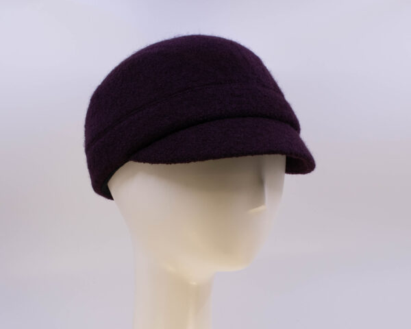 Boiled Wool: Casey - Aubergine (Side View 2)