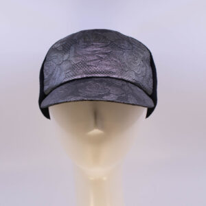 Mohair: Ball Cap - Black/Silver Rose