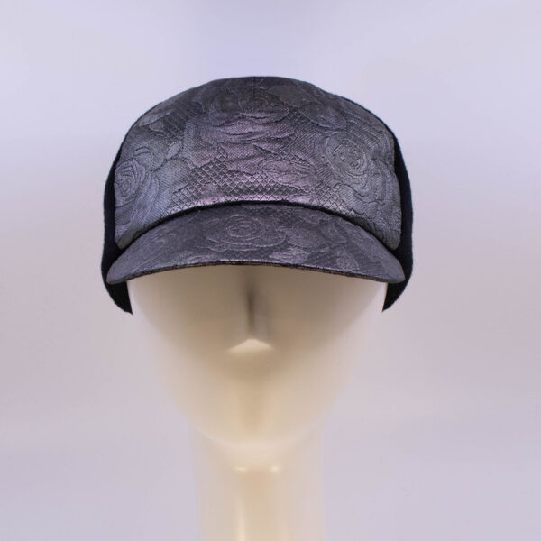 Mohair: Ball Cap - Black/Silver Rose