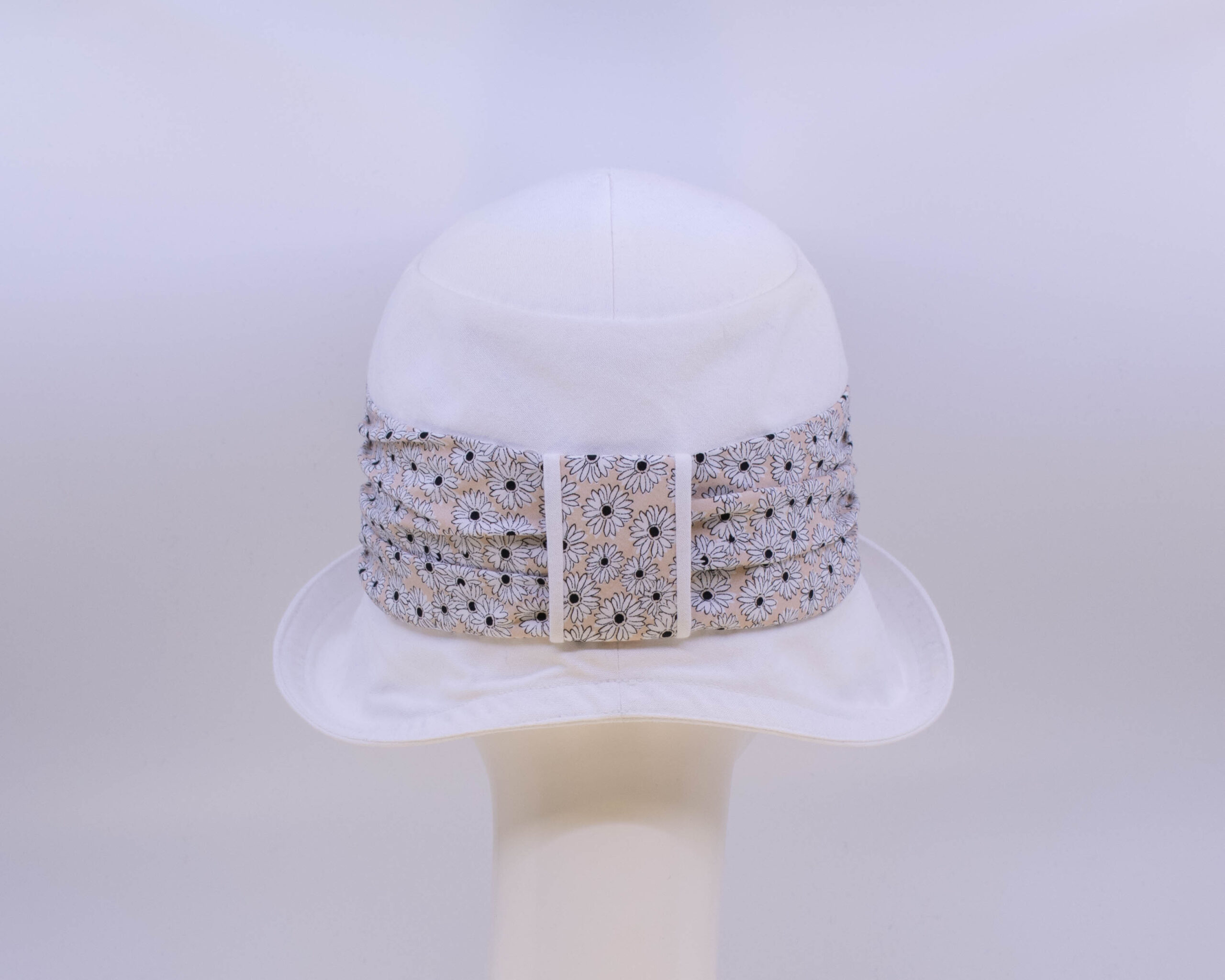 Chambray: Jeanette - White/Daisy (Back View)