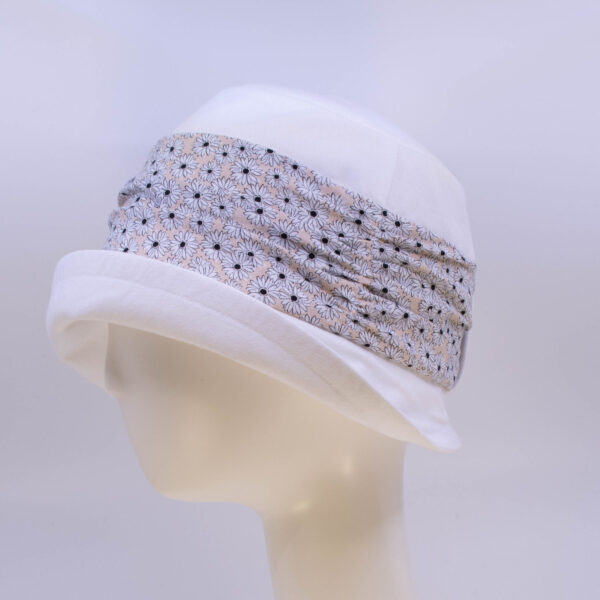 Chambray: Jeanette - White/Daisy (Side View)