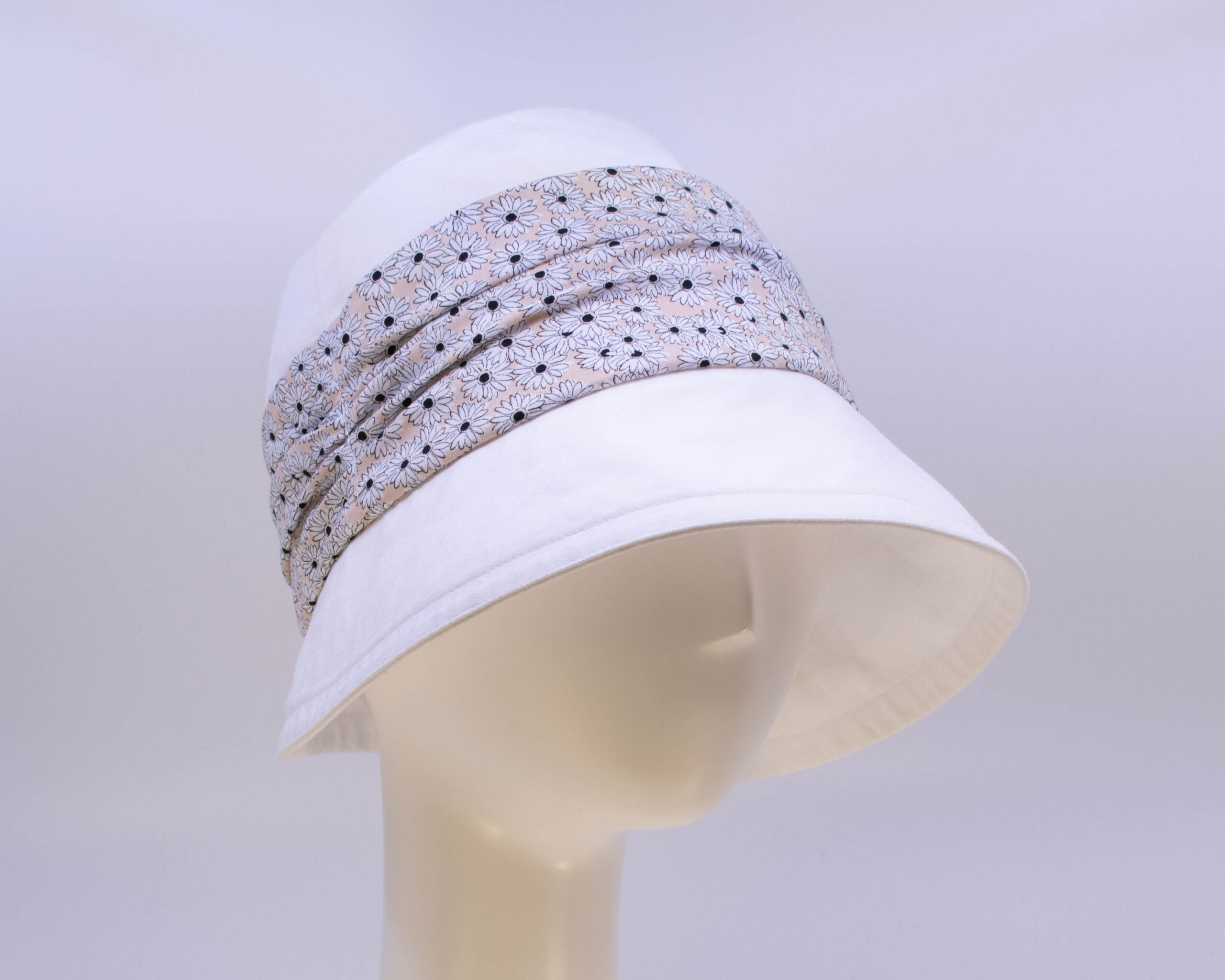 Chambray: Jeanette - White/Daisy (View 2) (Side View)