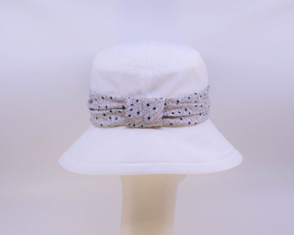 Chambray: Felice (Wrap) - White/Daisy (Back View)