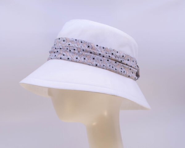 Chambray: Felice (Wrap) - White/Daisy (Side View)