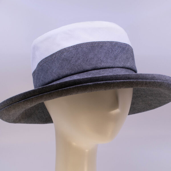 Chambray: Pamela - Grey/White (Side View 2)