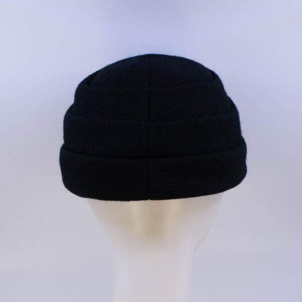 Boiled Wool: Beckie - Black (Back View)