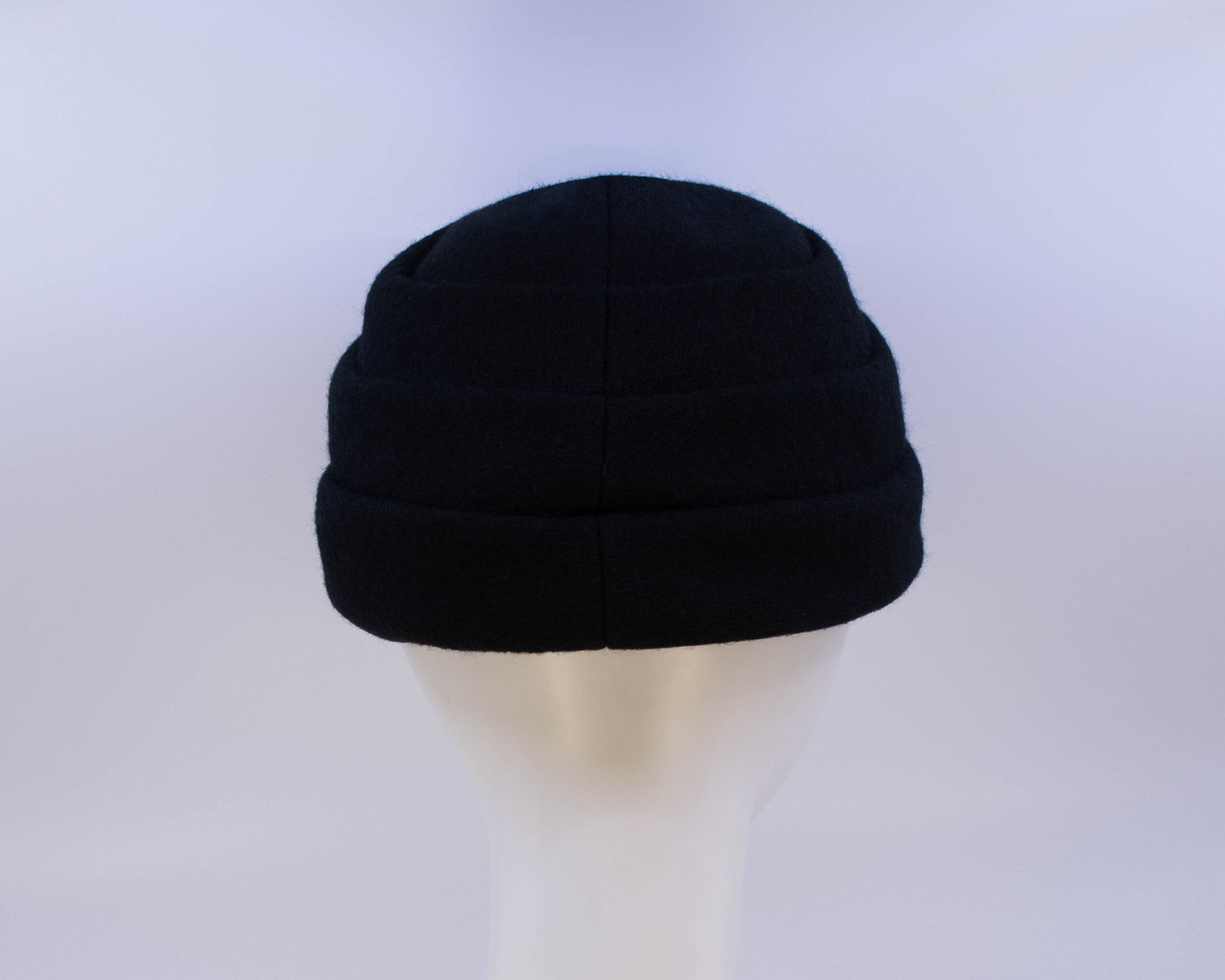 Boiled Wool: Beckie - Black (Back View)