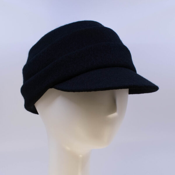 Boiled Wool: Beckie - Black (Side View 2)