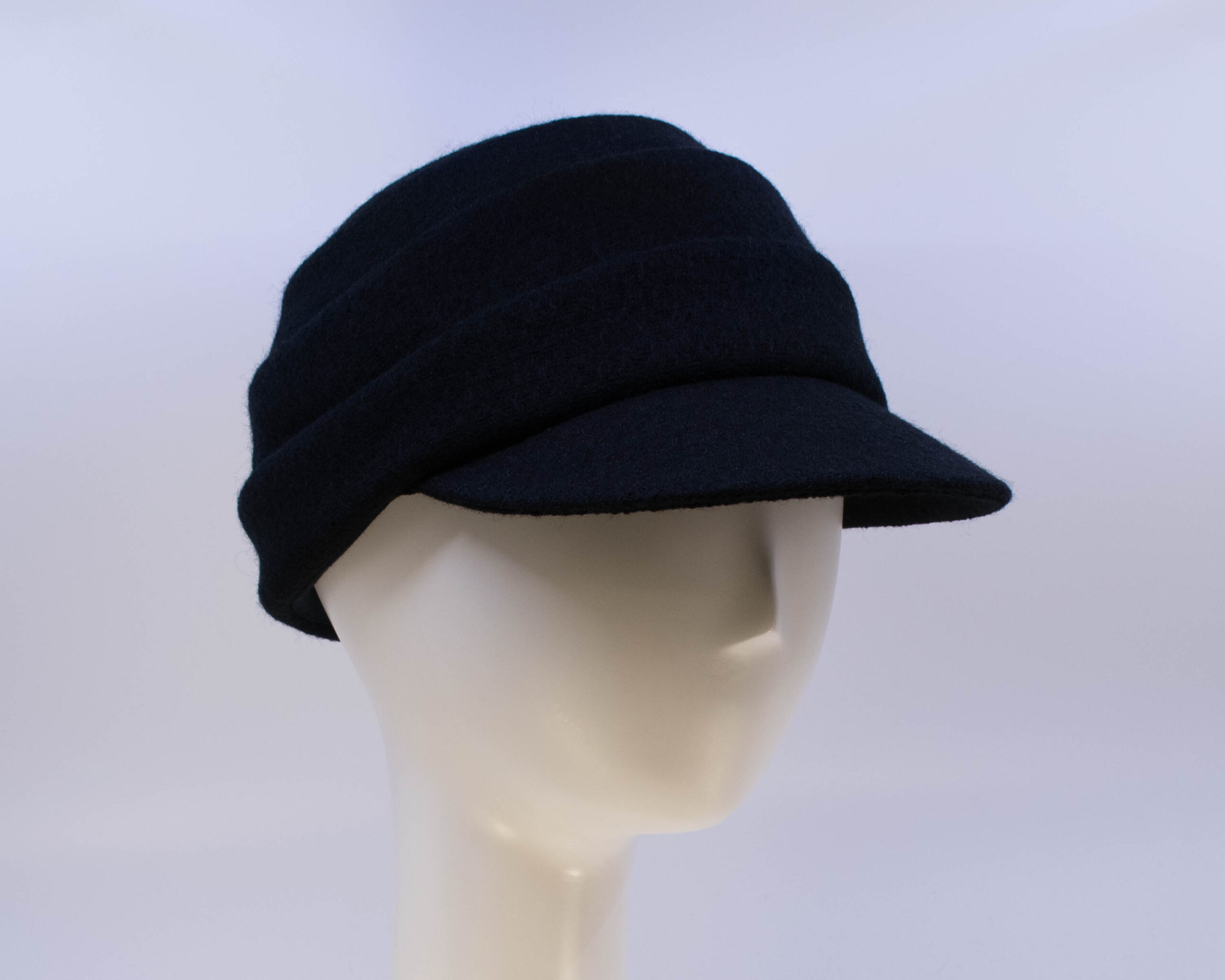 Boiled Wool: Beckie - Black (Side View 2)