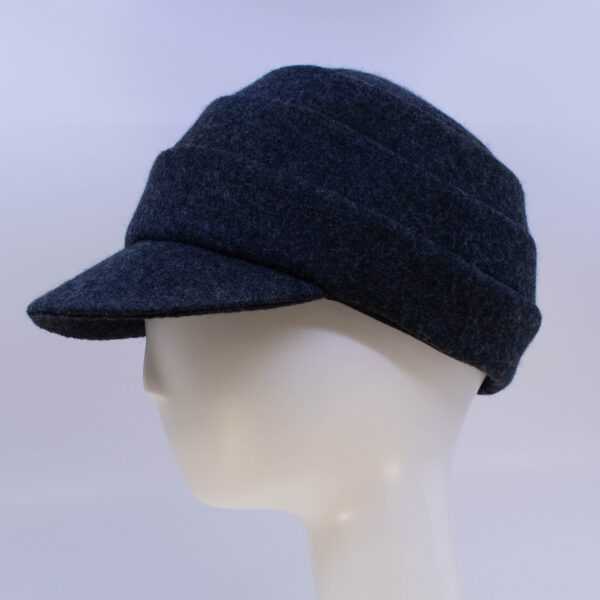 Boiled Wool: Beckie - Heather Grey (Side View)