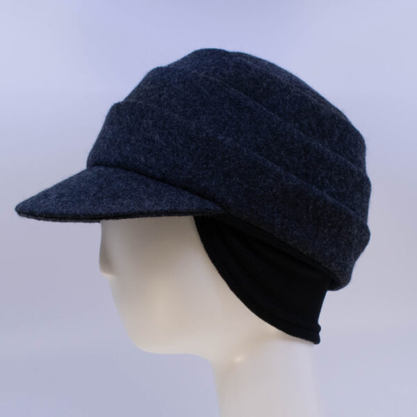 Boiled Wool: Beckie - Heather Grey (Side View Ear Cuff)