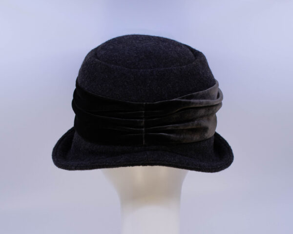 Boiled Wool: Jeanette (Velvet) - Moro Brown/Brown (Back View)