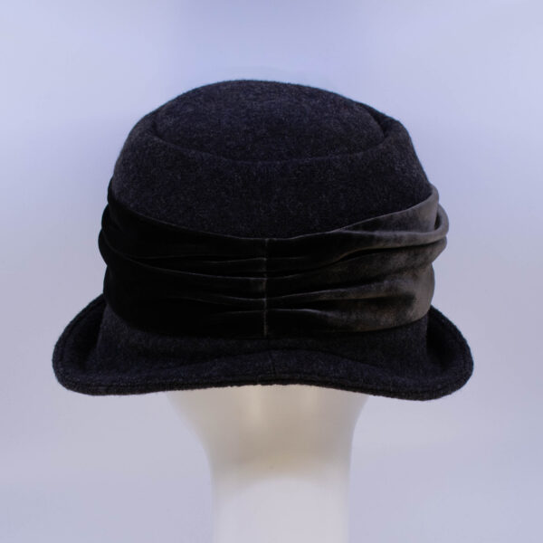 Boiled Wool: Jeanette (Velvet) - Moro Brown/Brown (Back View)