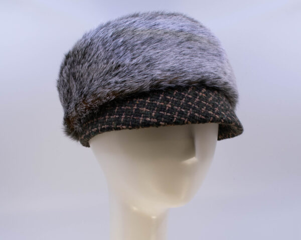 Hidden Fox: Trapper Jane (Faux Fur) - Moss/Fox (Side View 2)