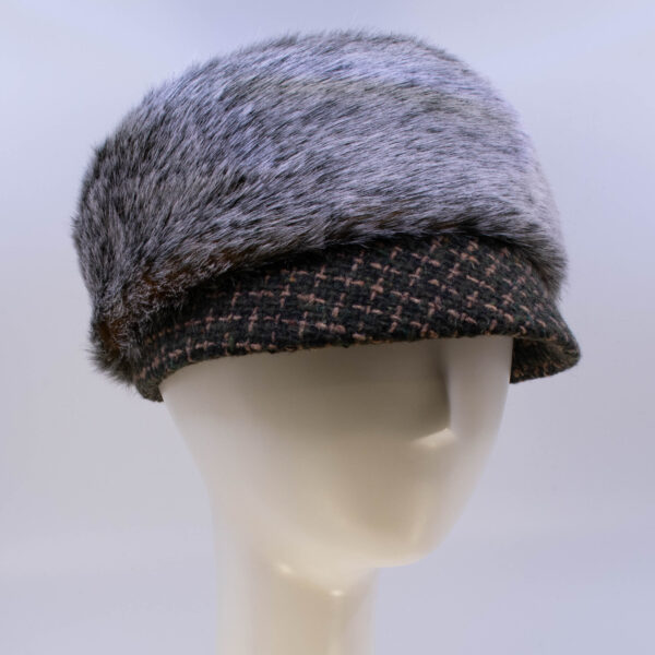 Hidden Fox: Trapper Jane (Faux Fur) - Moss/Fox (Side View 2)