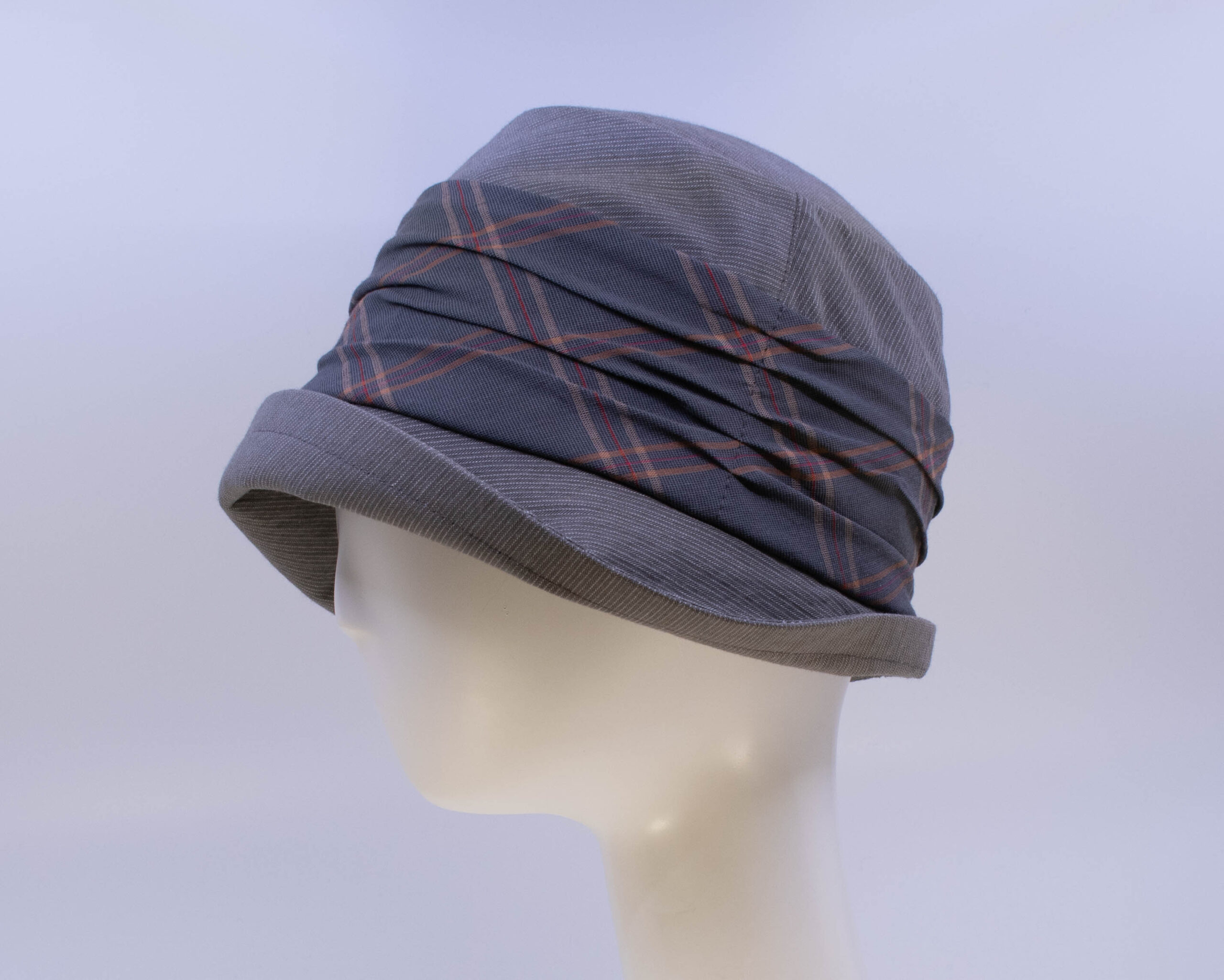 Neutrals: Jeanette - Sage/Plaid (Side View)