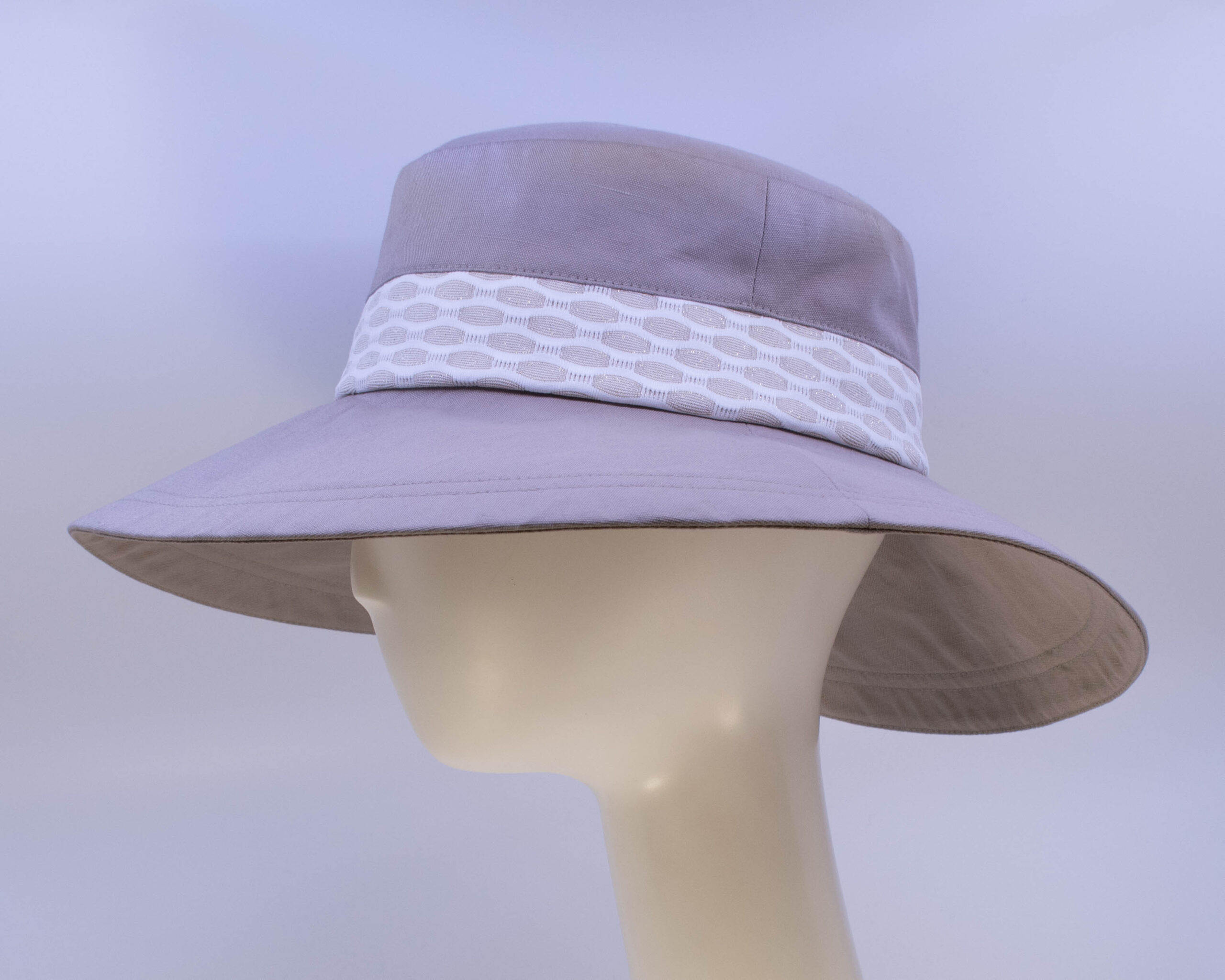 Gabriola: Isabella - Taupe/Gold (Side View)