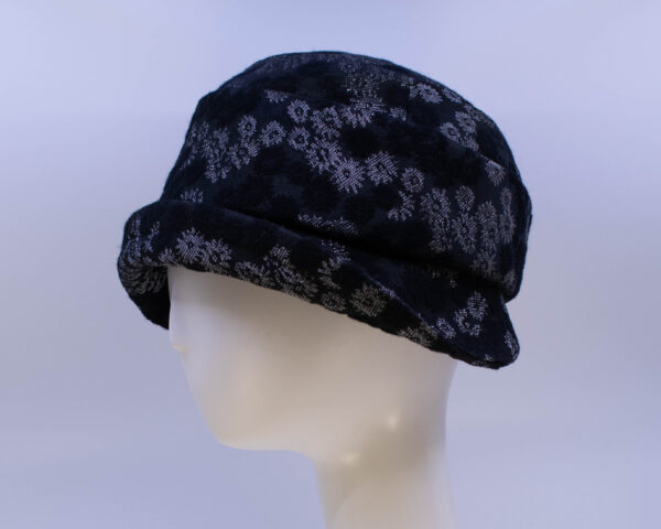 Black & Grey: Jeanette - Floral (Side View)