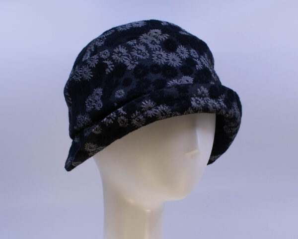 Black & Grey: Jeanette - Floral (Side View 2)