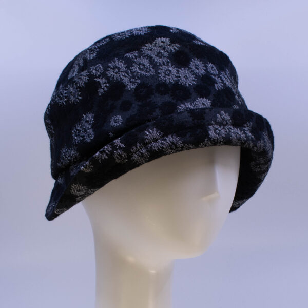 Black & Grey: Jeanette - Floral (Side View 2)