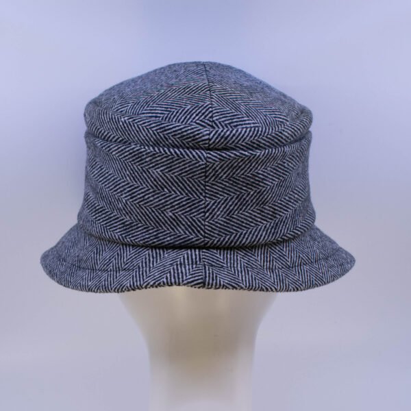 Town & Country: Grace - Black/White Herringbone (Back View)