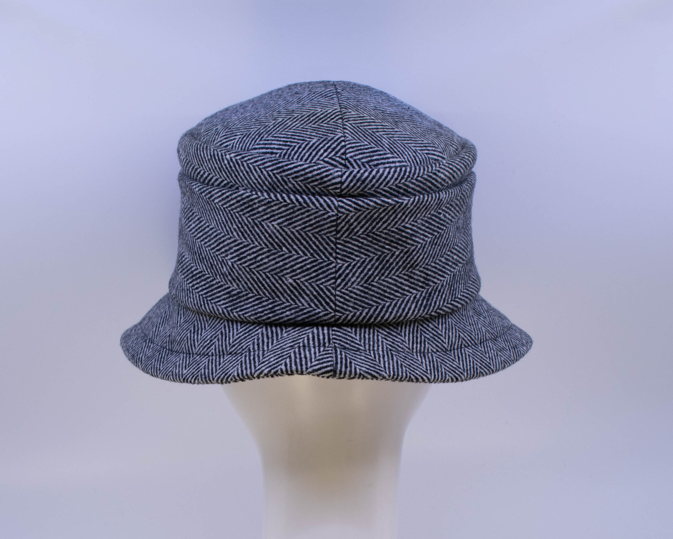 Town & Country: Grace - Black/White Herringbone (Back View)