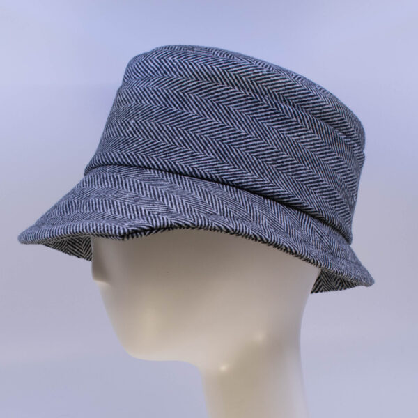 Town & Country: Grace - Black/White Herringbone (Side View)