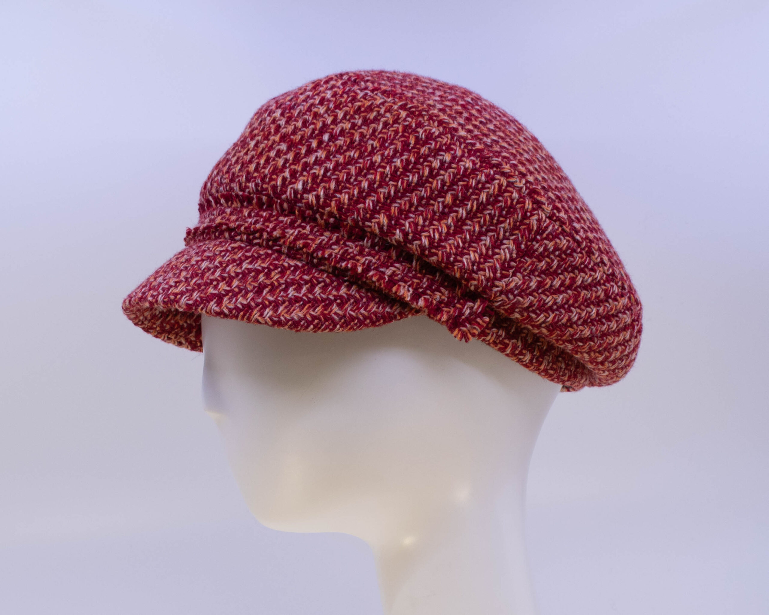 Town & Country: Penny - Red/Orange Tweed (Side View)