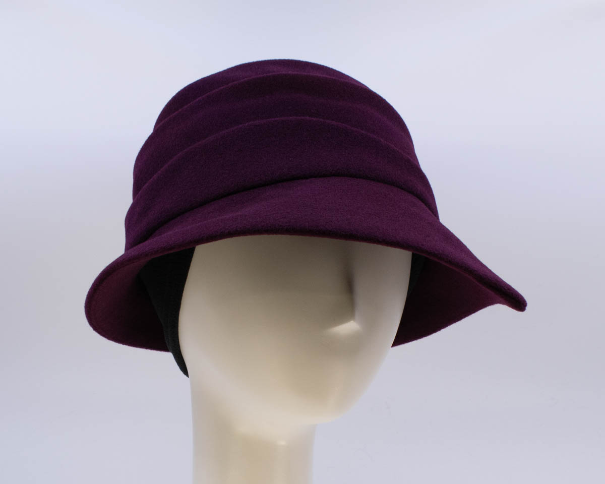 Wool Classic: Phoebe - Maroon (Side View 2 Ear Cuff)