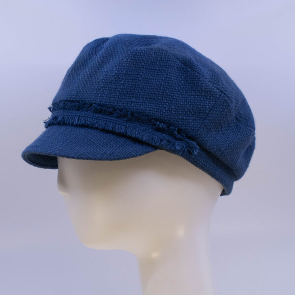 Cap Collection: Penny (Burlap) - Navy (Side View)