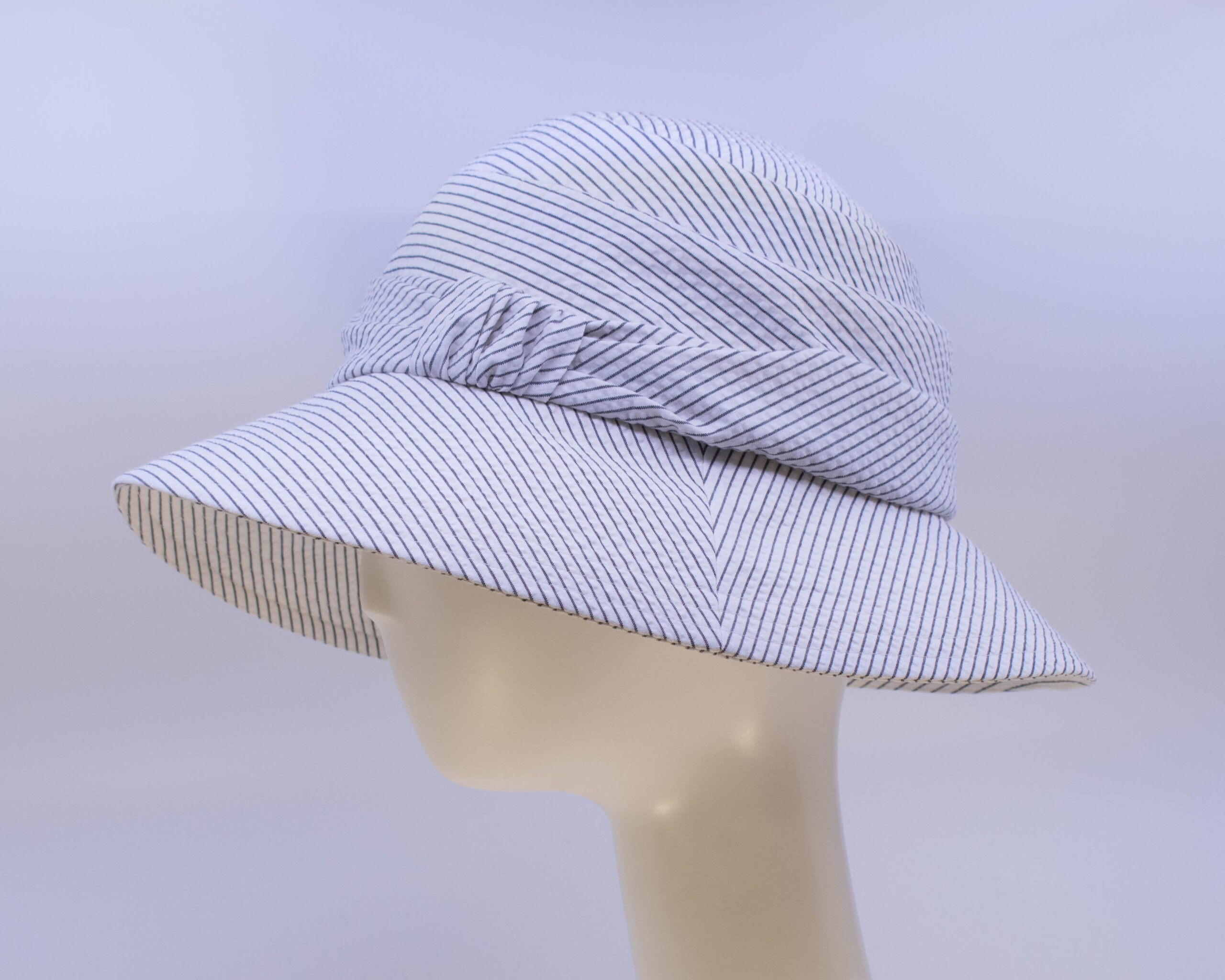 Seersucker: Nora - Black/Cream (Side View)