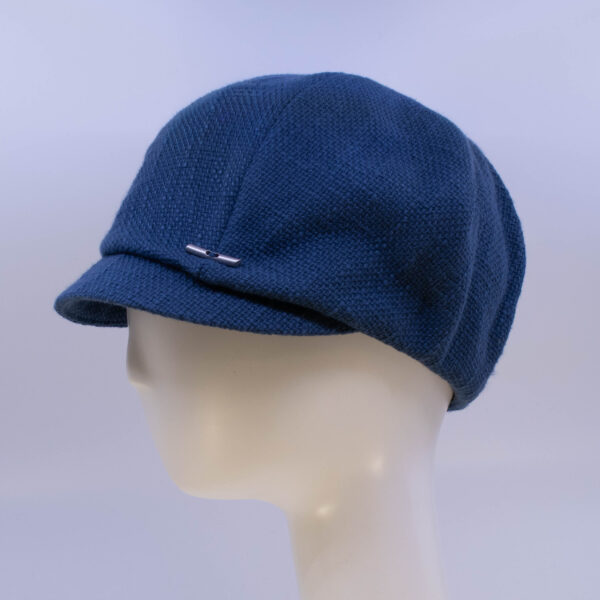 Cap Collection: Dyllan (Burlap) - Navy (Side View)